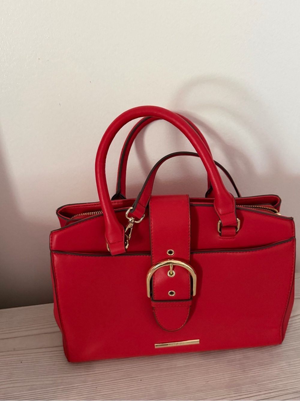 Anne Klein Hillary Medium Fire Red Satchel